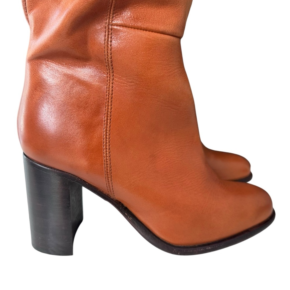 Free People Grayson Tall Boots In Saddle Brown Sz 38 US 7.5 - Picture 3 of 16